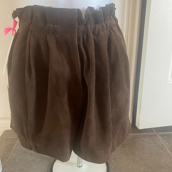 Suede shorts; Esther Chen for Rezrekshn; NWTXS